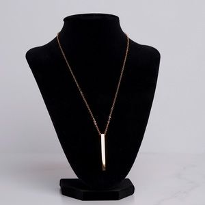 Blank Bar Necklace in Rose Gold
